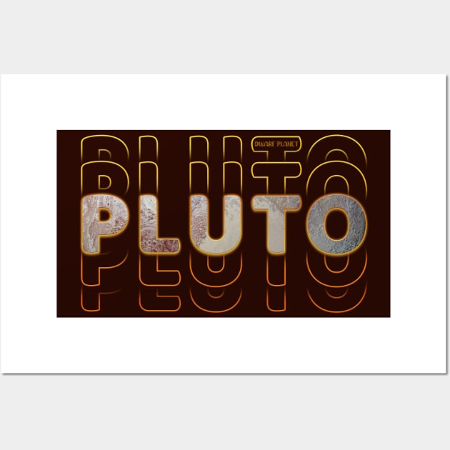 Typograph Planet Pluto: The Small World Wall Art by Da Vinci Feather